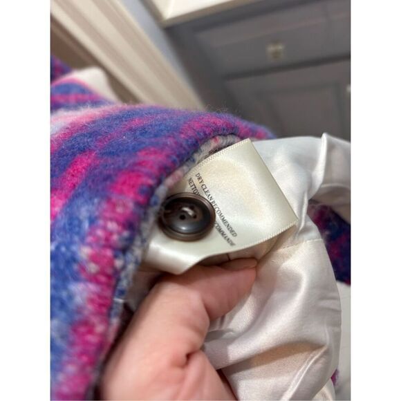 Prime Time Blue Multi Plaid Brushed Long Shacket Blank NYC - Picture 10 of 11